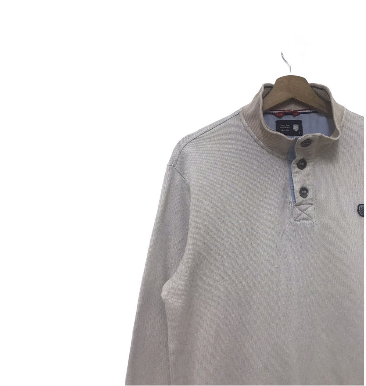 K-Swiss K Swiss Half Button Sweatshirt Size US L / EU 52-54 / 3 - 5 Thumbnail