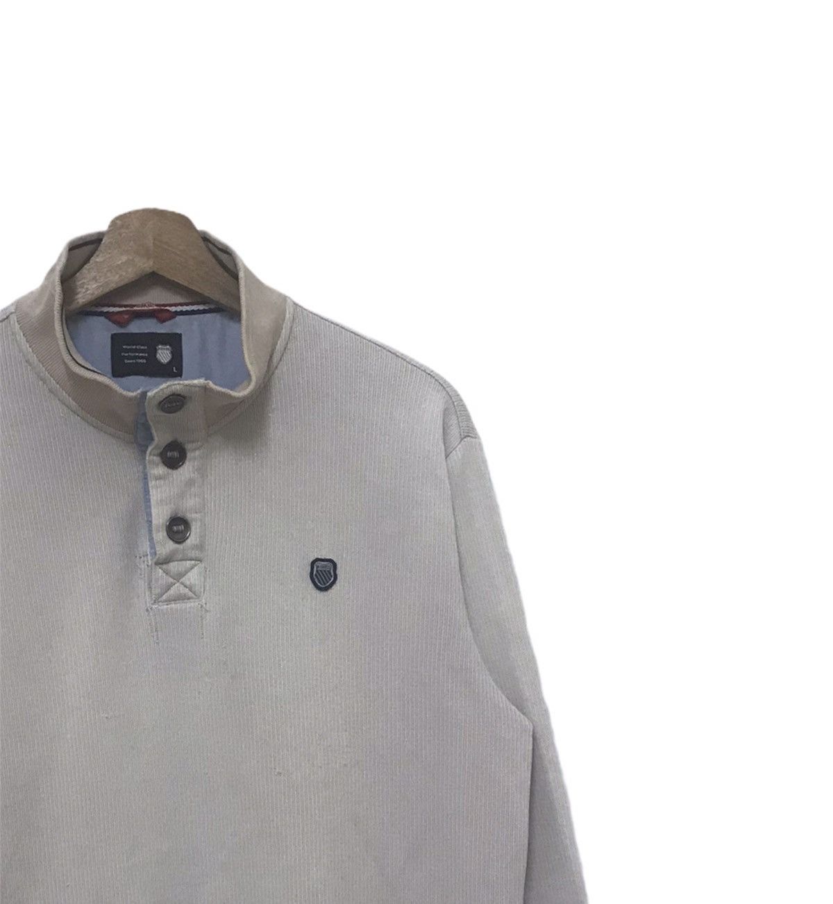 K-Swiss K Swiss Half Button Sweatshirt Size US L / EU 52-54 / 3 - 3 Thumbnail