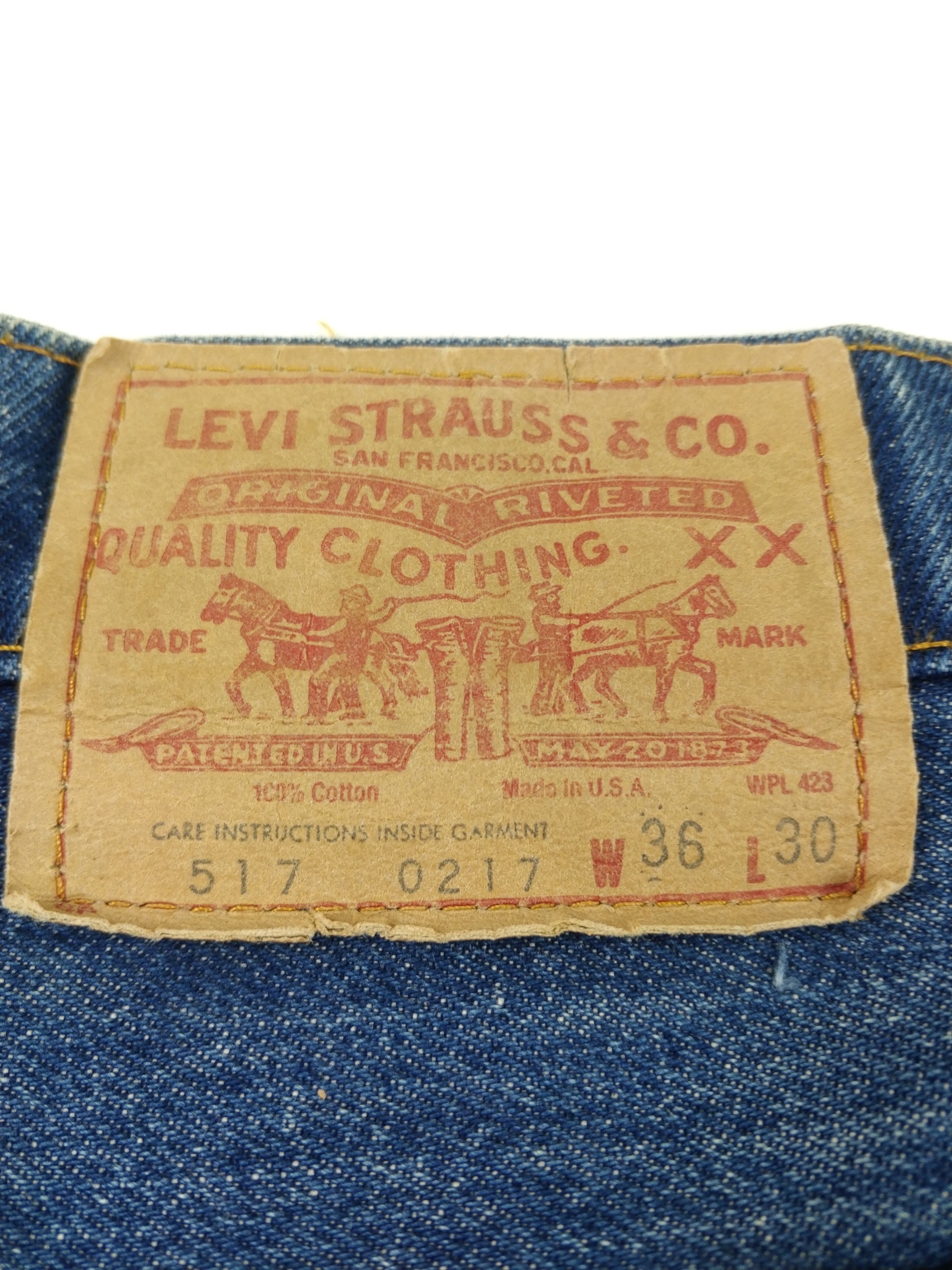 Vintage Levi's 517-0217 Boot Cut Red Tab Made In USA Jeans