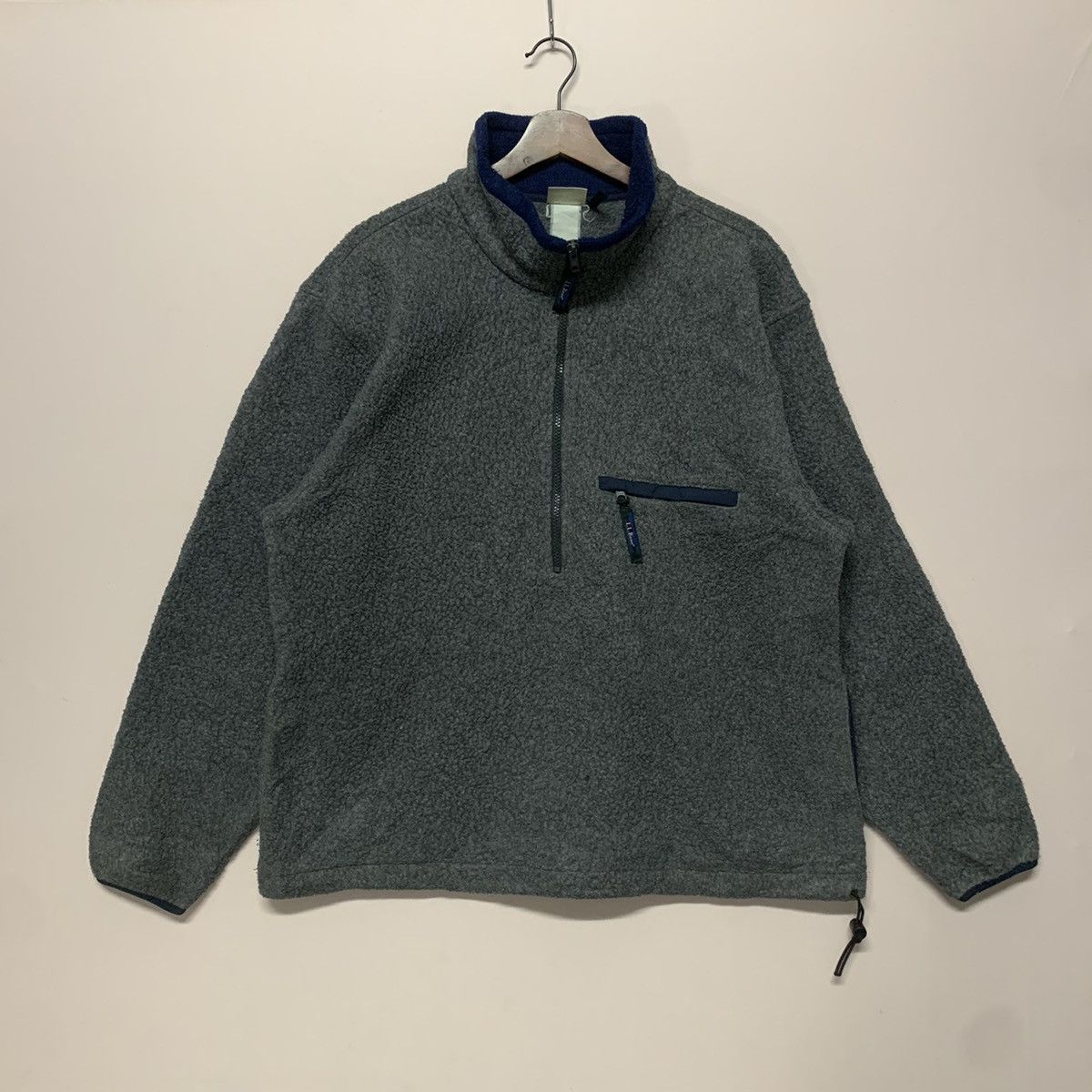 Vintage Quarter Zip Fleece Sweater Jacket