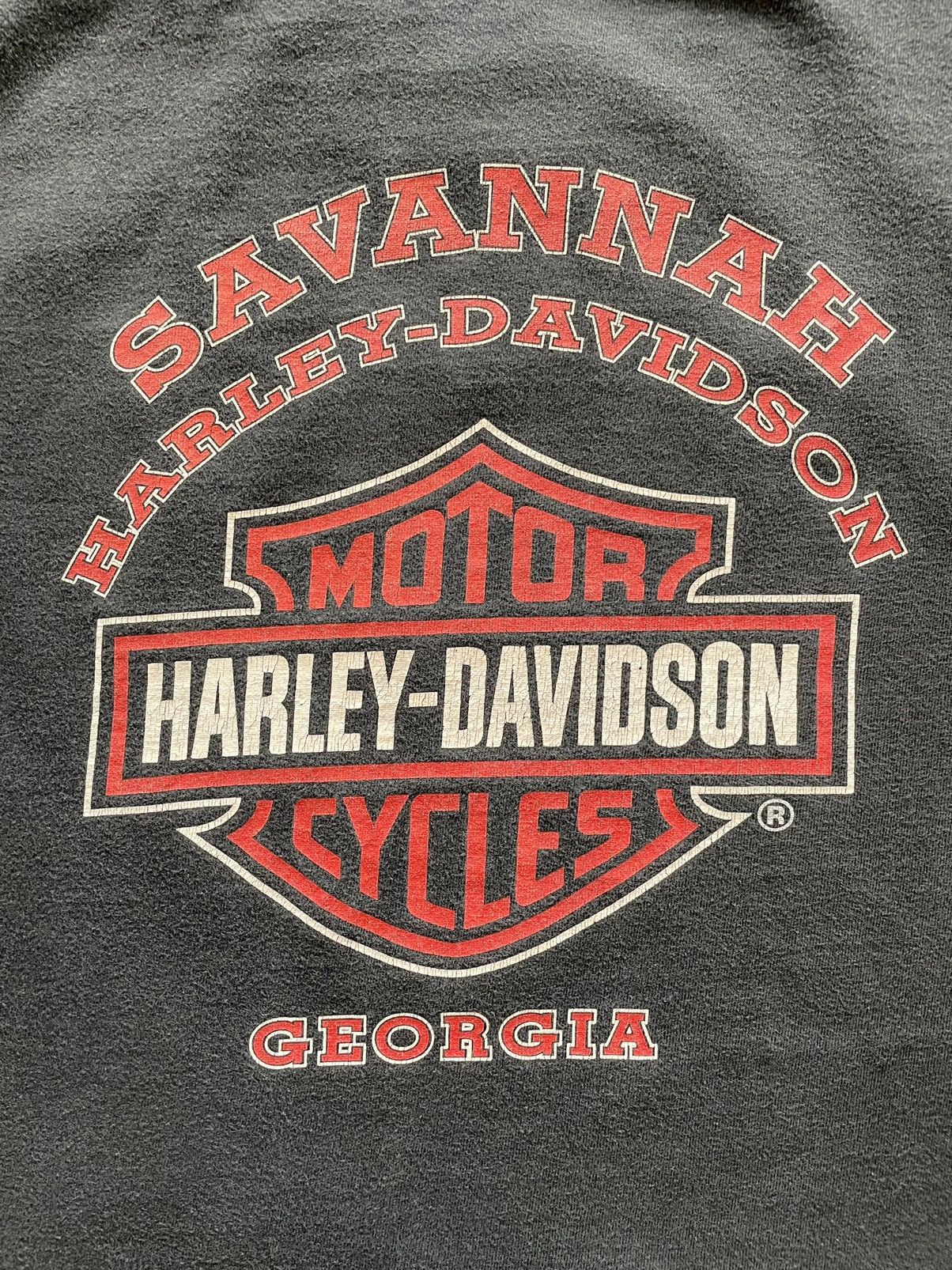 Harley Davidson Vintage Harley Davidson skull classic logo ripped print tee Size US XL / EU 56 / 4 - 5 Thumbnail