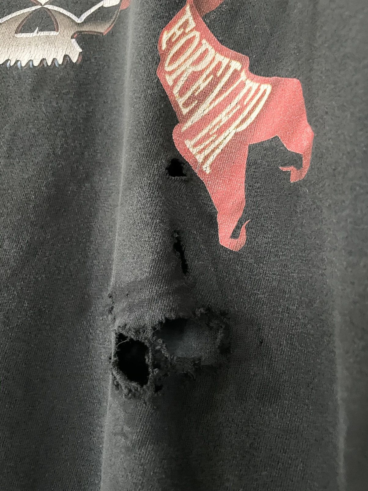 Harley Davidson Vintage Harley Davidson skull classic logo ripped print tee Size US XL / EU 56 / 4 - 4 Thumbnail
