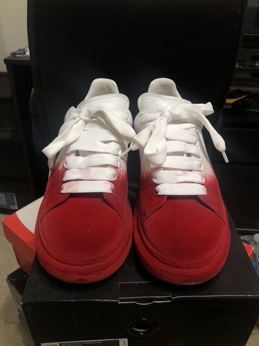 Alexander McQueen Spray Paint Sneakers in Red