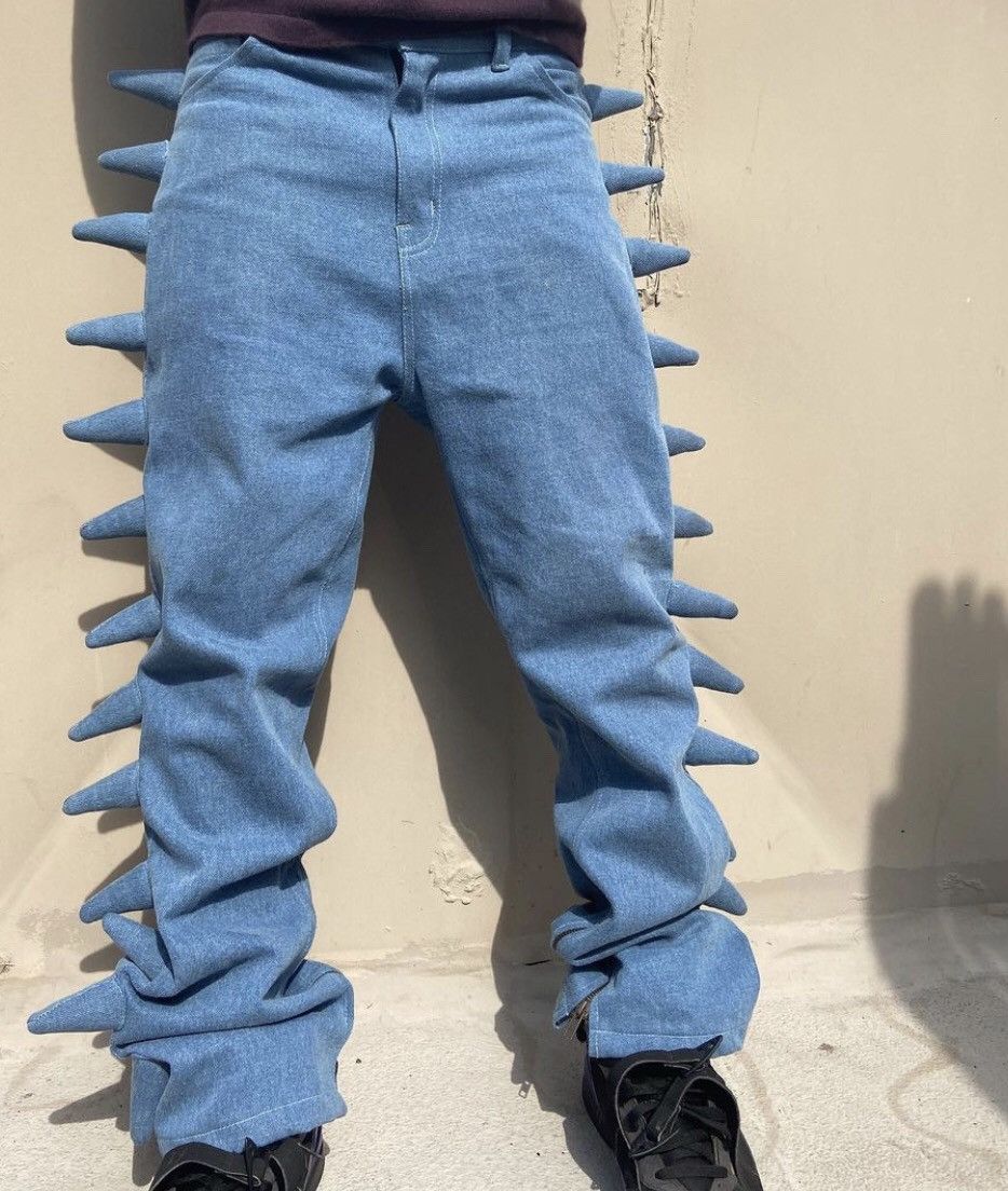 Designer × Streetwear × Vintage Ryder Studios Spiked Denim