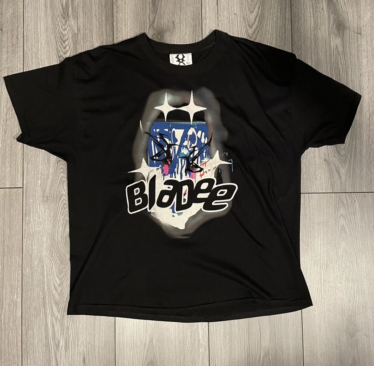 image of Drain Gang Bladee Idol T-Shirt Size XL in Black, Men's