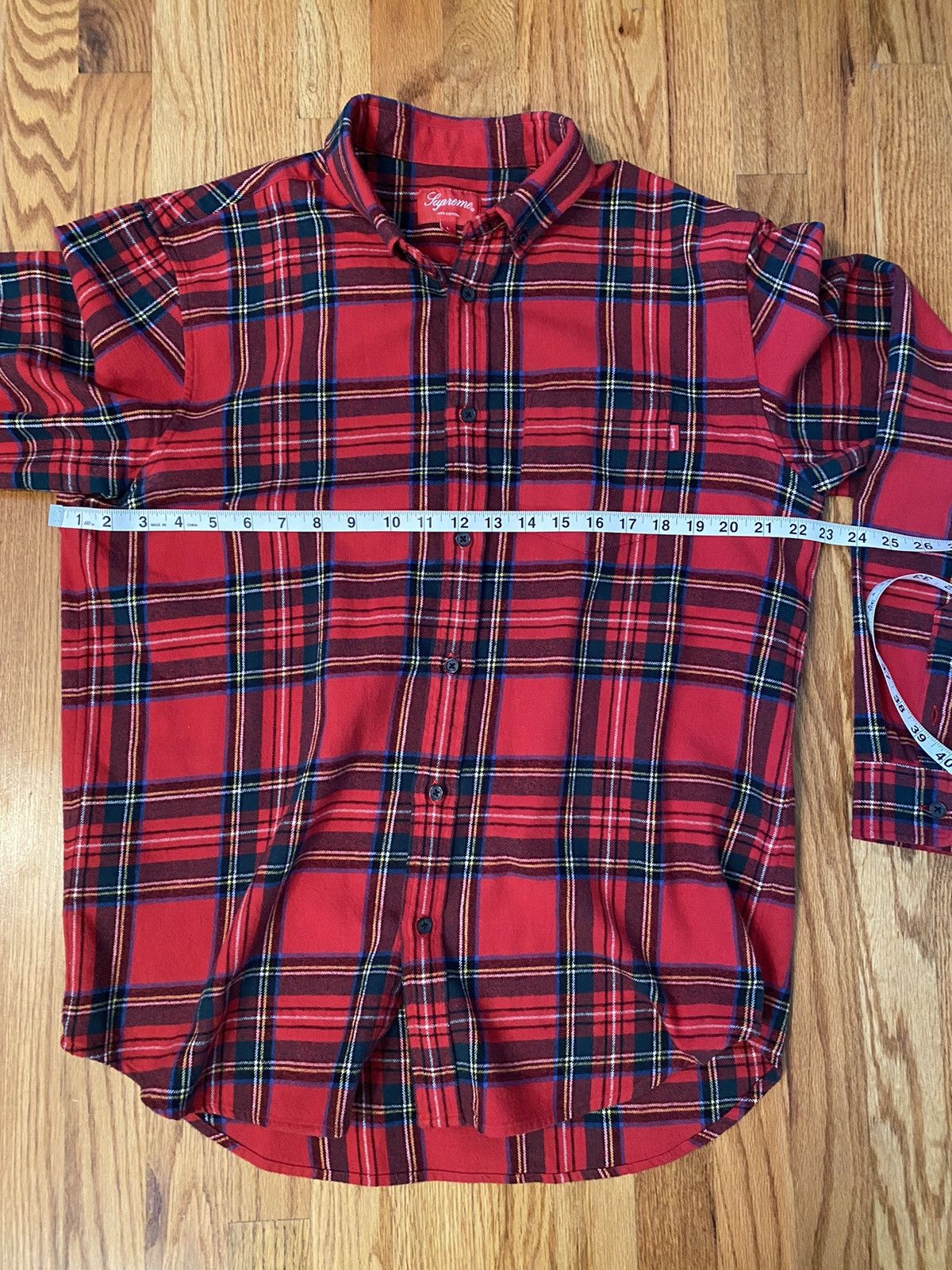 Supreme Supreme Tartan Flannel Shirt Red Large Size US L / EU 52-54 / 3 - 5 Thumbnail