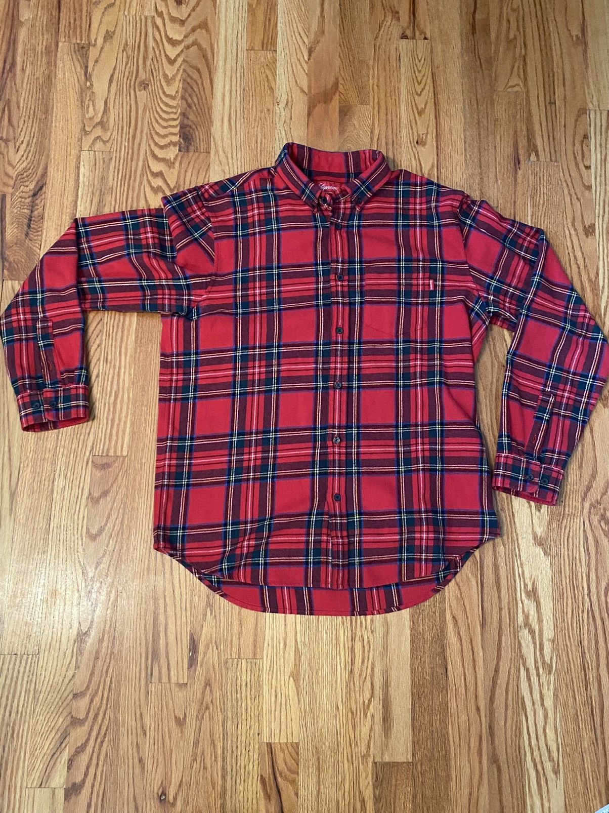 Supreme Supreme Tartan Flannel Shirt Red Large Size US L / EU 52-54 / 3 - 1 Thumbnail