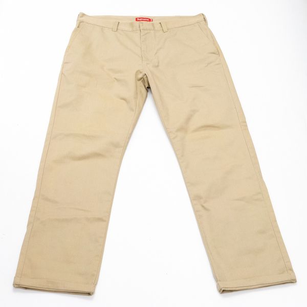 Supreme Supreme Chino Work Pants Trousers Khaki Beige W36 XL | Grailed