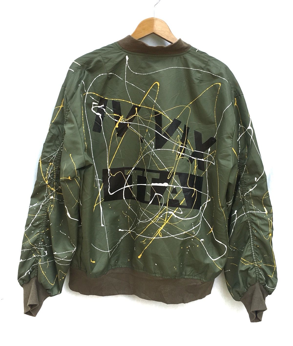 Korean Kpop PSYCHE DELIC Paint Splash Bomber Jacket