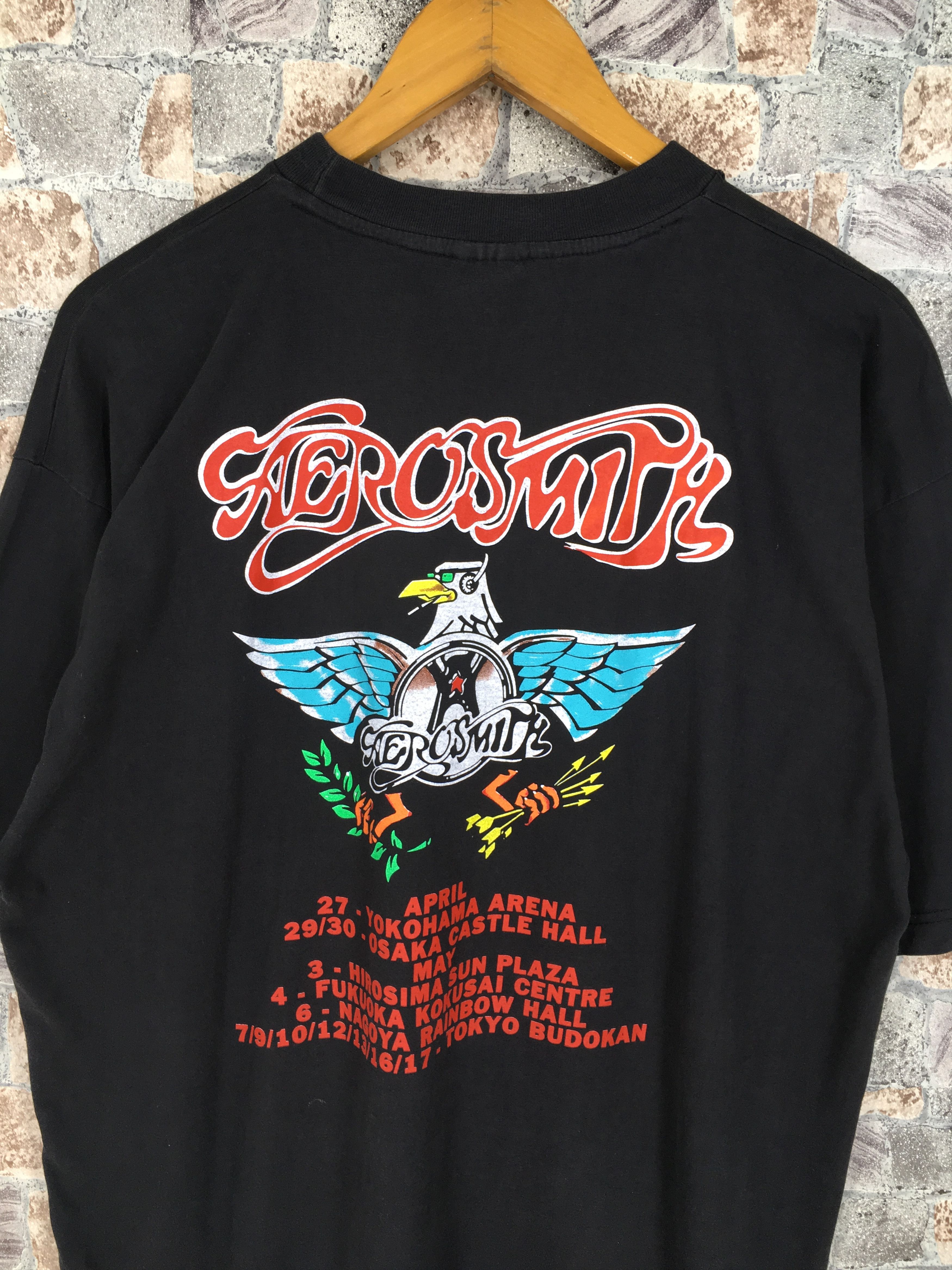 Aerosmith × Band Tees Vintage 90s Aerosmith Aero Force One Tshirt XLarge Size US XL / EU 56 / 4 - 9 Thumbnail