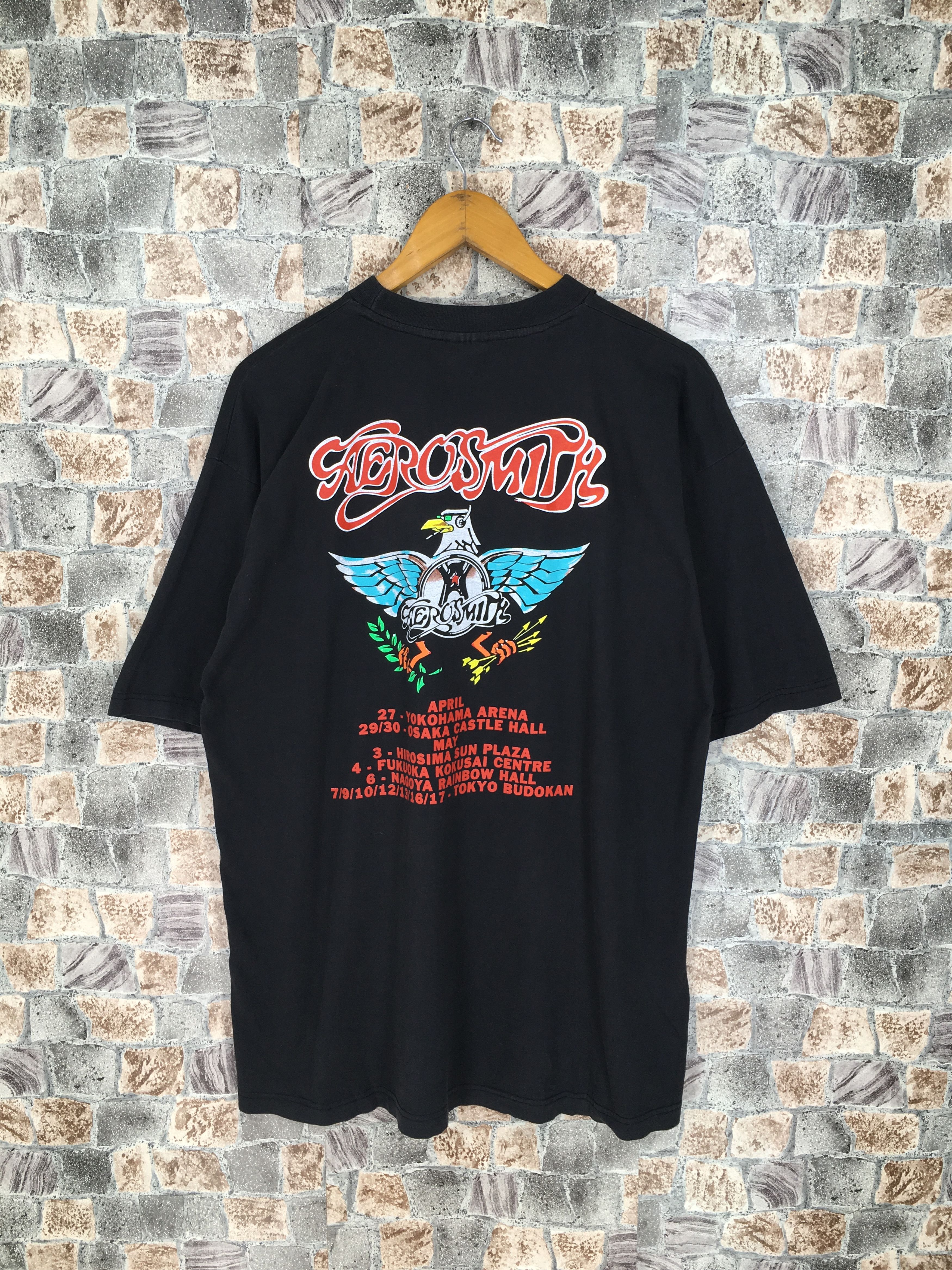 Aerosmith × Band Tees Vintage 90s Aerosmith Aero Force One Tshirt XLarge Size US XL / EU 56 / 4 - 8 Thumbnail