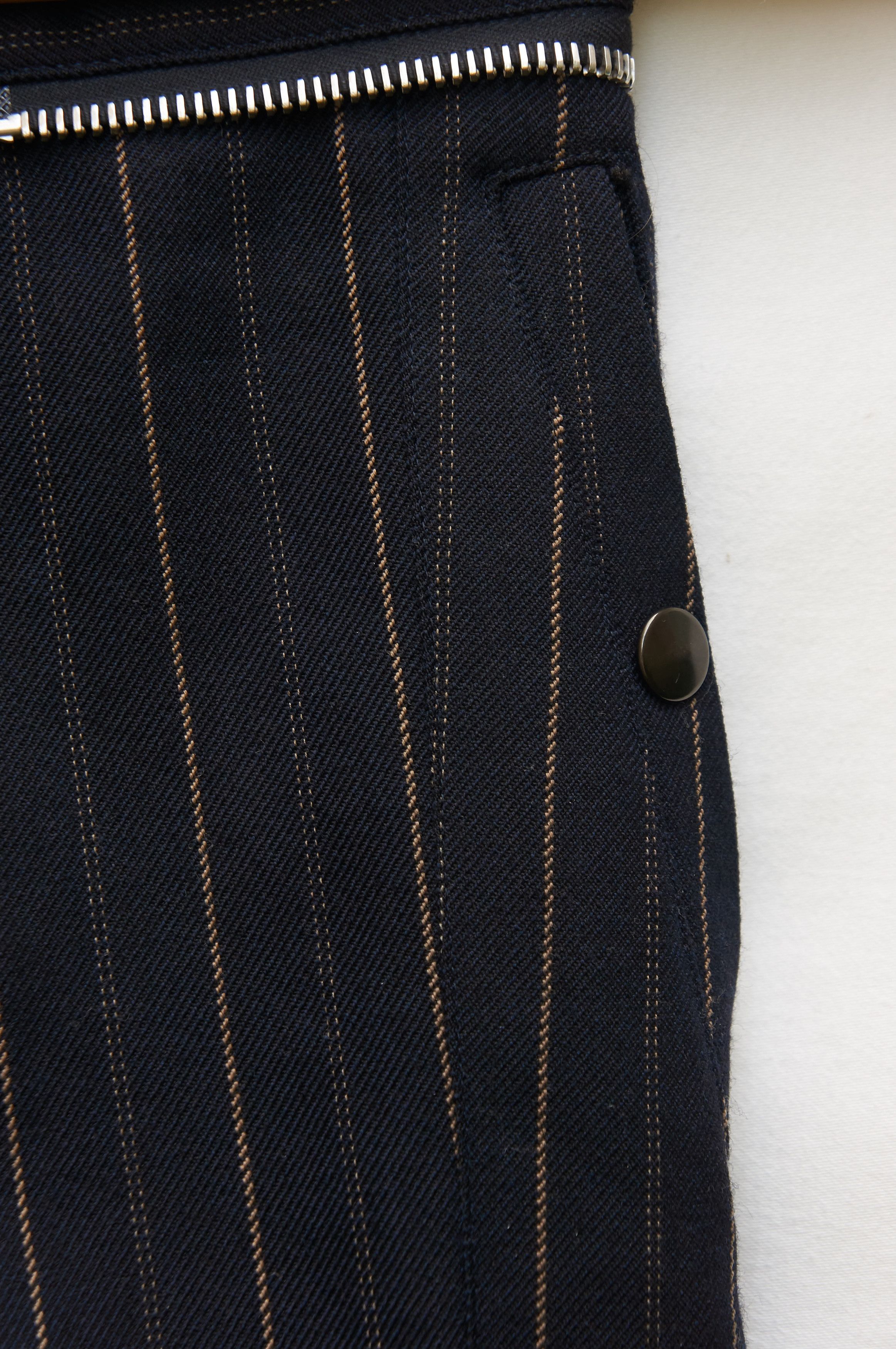 Dries Van Noten AW13 wool striped biker pants Size US 31 - 5 Thumbnail