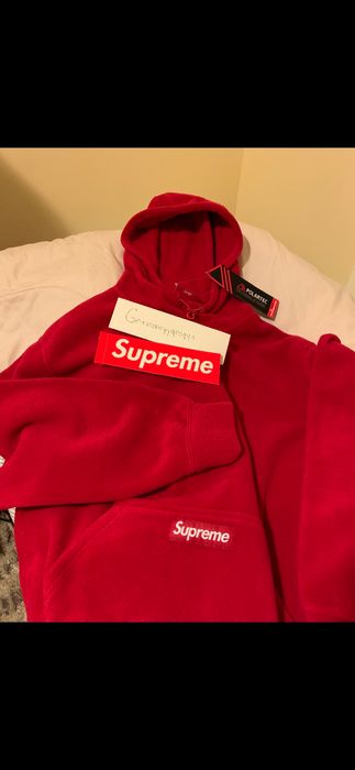 Supreme Supreme Polartec Hooded Sweatshirt Red FW20 | Grailed
