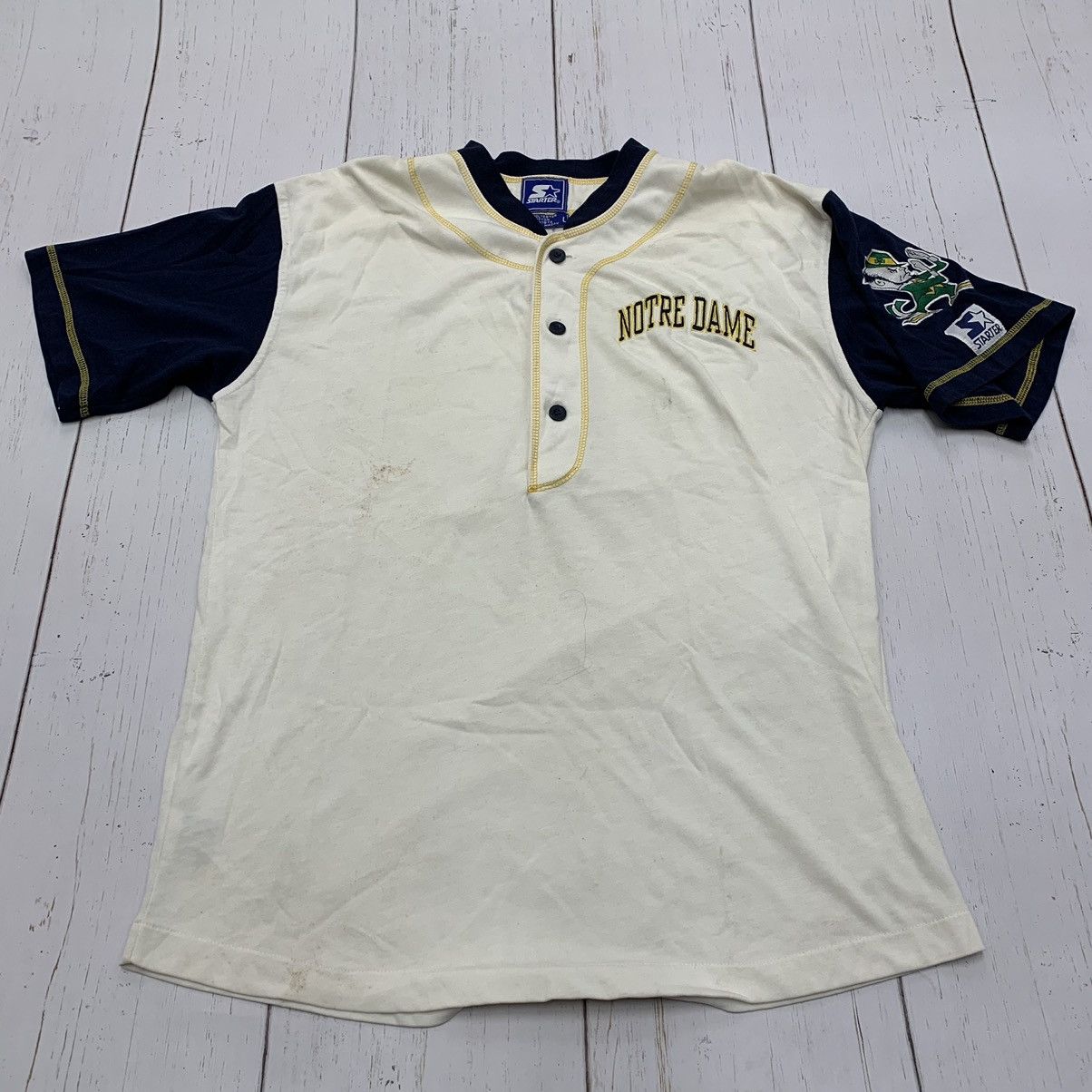 Rare Vintage 80s cheapest Notre Dame Starter Jersey