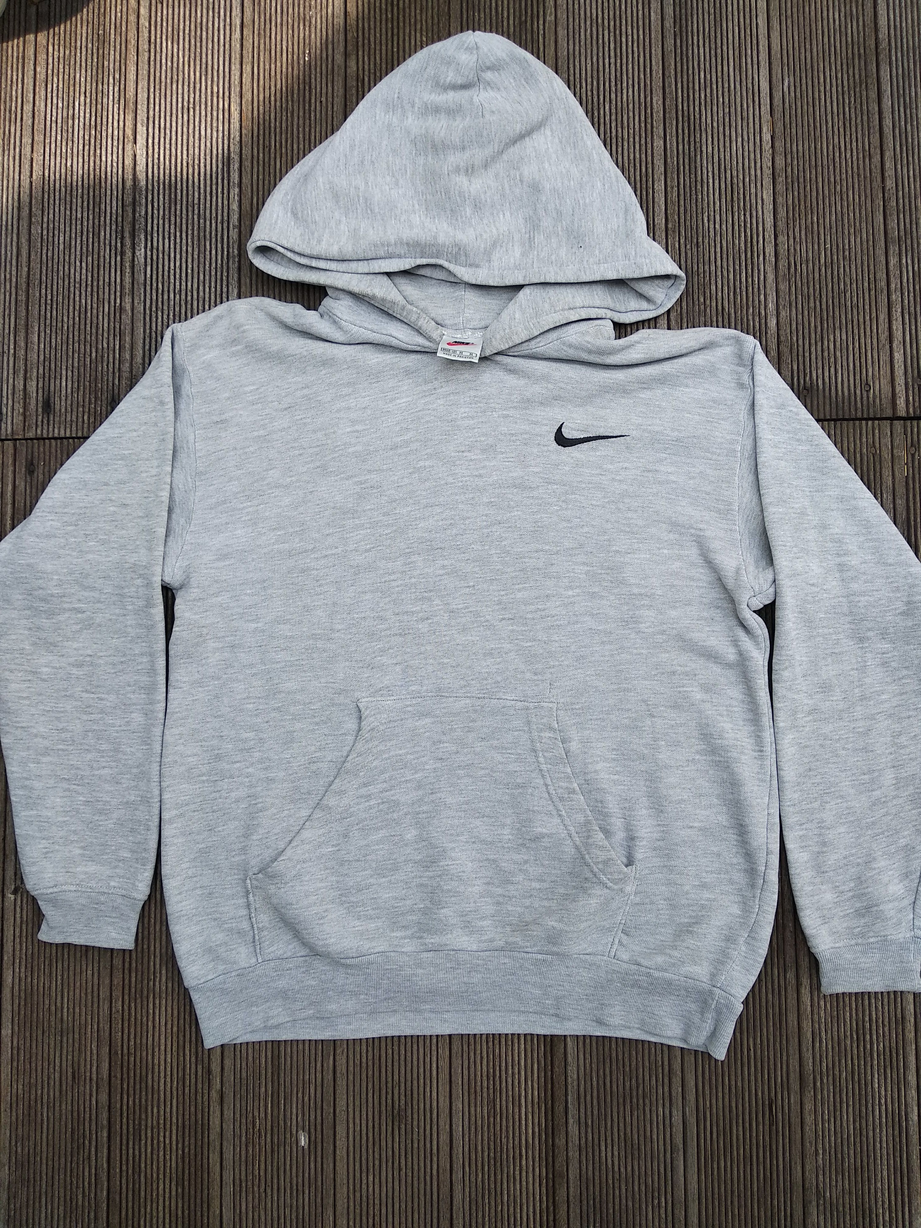 Nike × Vintage Vintage 90's Nike Small Swoosh Hoodie Size US XS / EU 42 / 0 - 1 Thumbnail