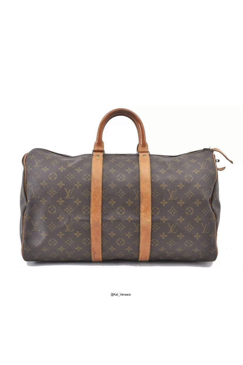 image of Louis Vuitton Keepall 45 Duffle Bag in Brown, Men's