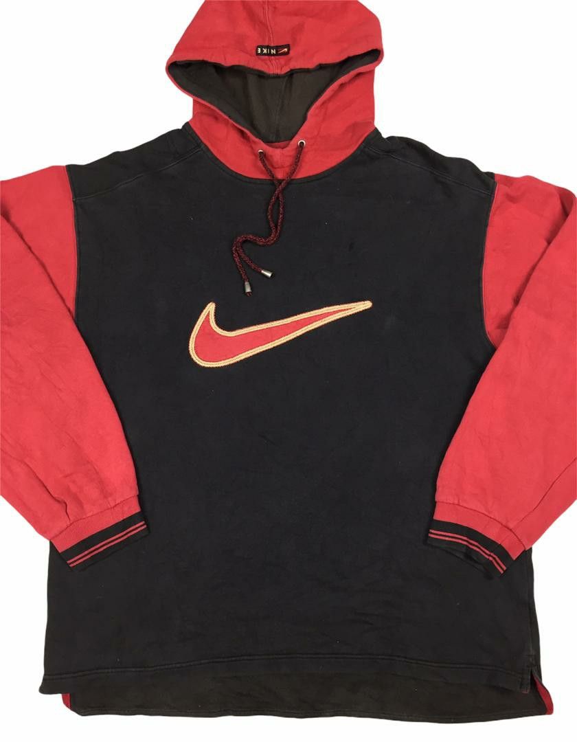 Nike Vintage Nike Swoosh Big Logo Ringer Cropped Hoodie Size US M / EU 48-50 / 2 - 2 Thumbnail