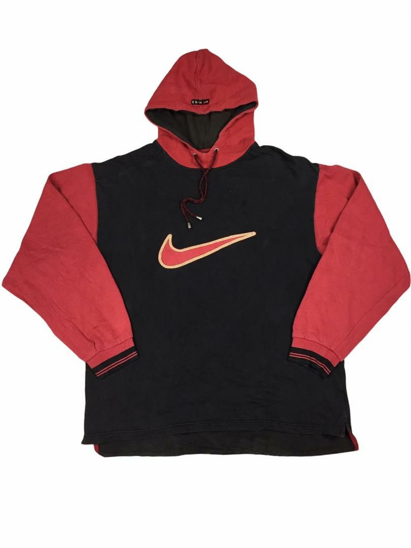 Vintage Nike Swoosh Big Logo Ringer Cropped Hoodie