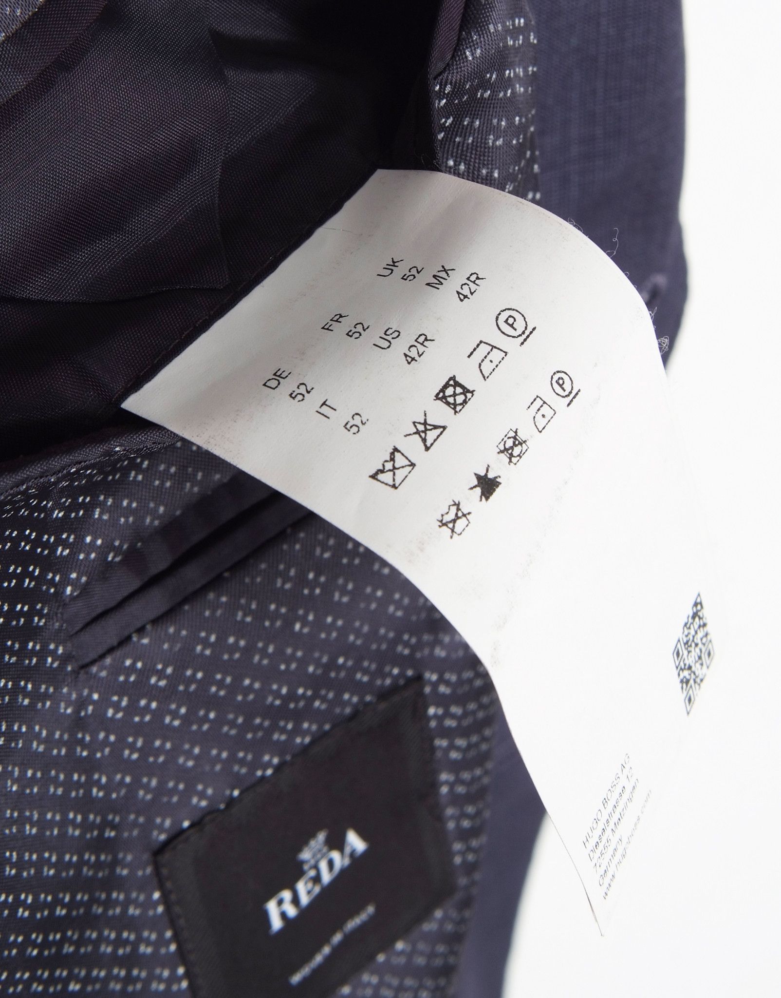 Hugo Boss Hugo Boss x Reda Navy Pure Wool Blazer Jacket Size 42R - 7 Thumbnail