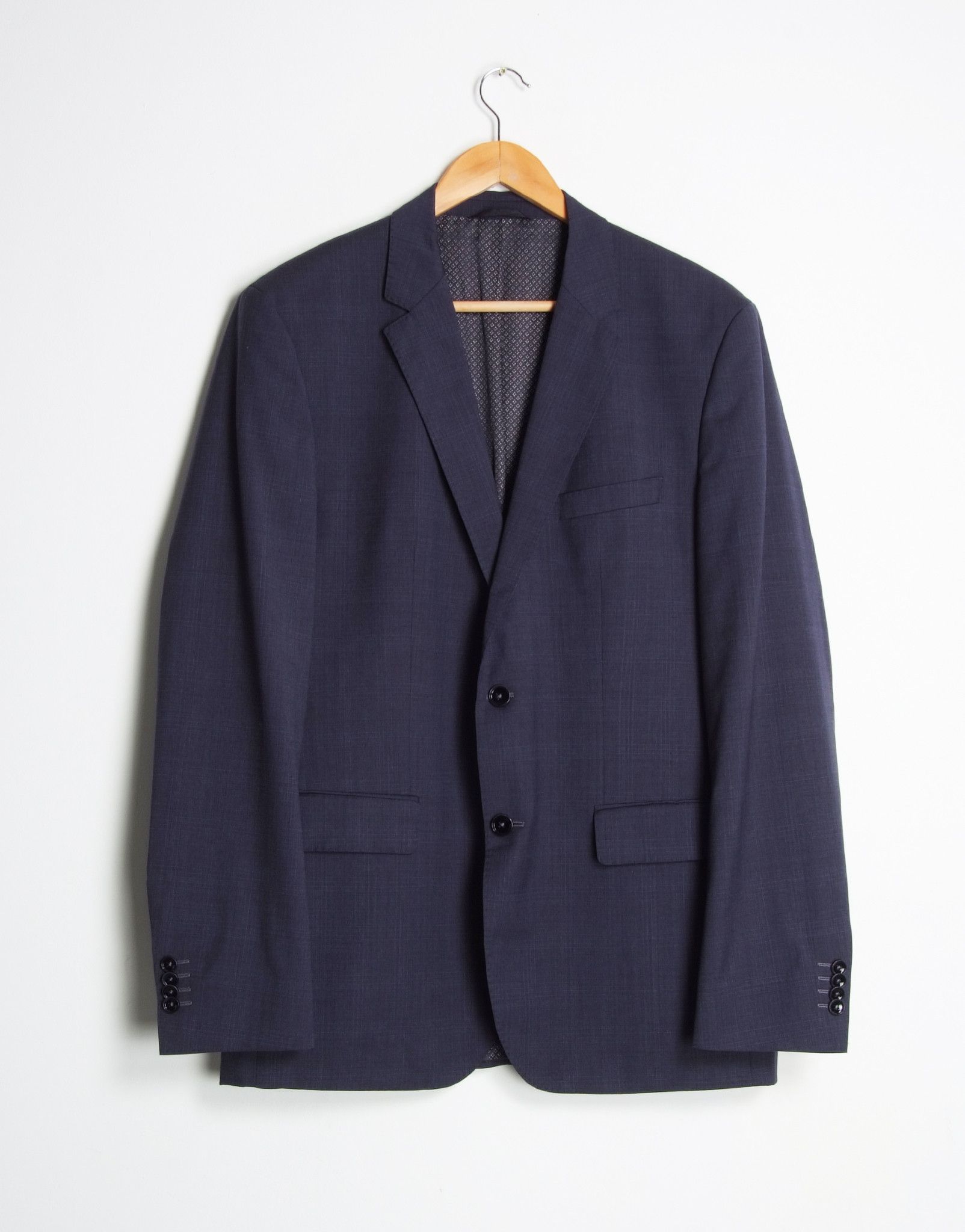 Hugo Boss Hugo Boss x Reda Navy Pure Wool Blazer Jacket Size 42R - 1 Thumbnail