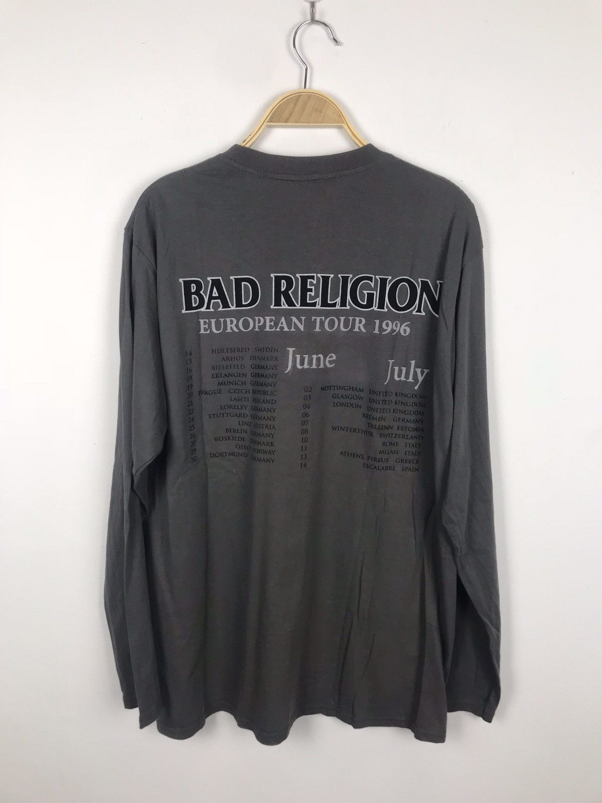 Band Tees Bad Religion European Tour 1996 Size US M / EU 48-50 / 2 - 2 Thumbnail