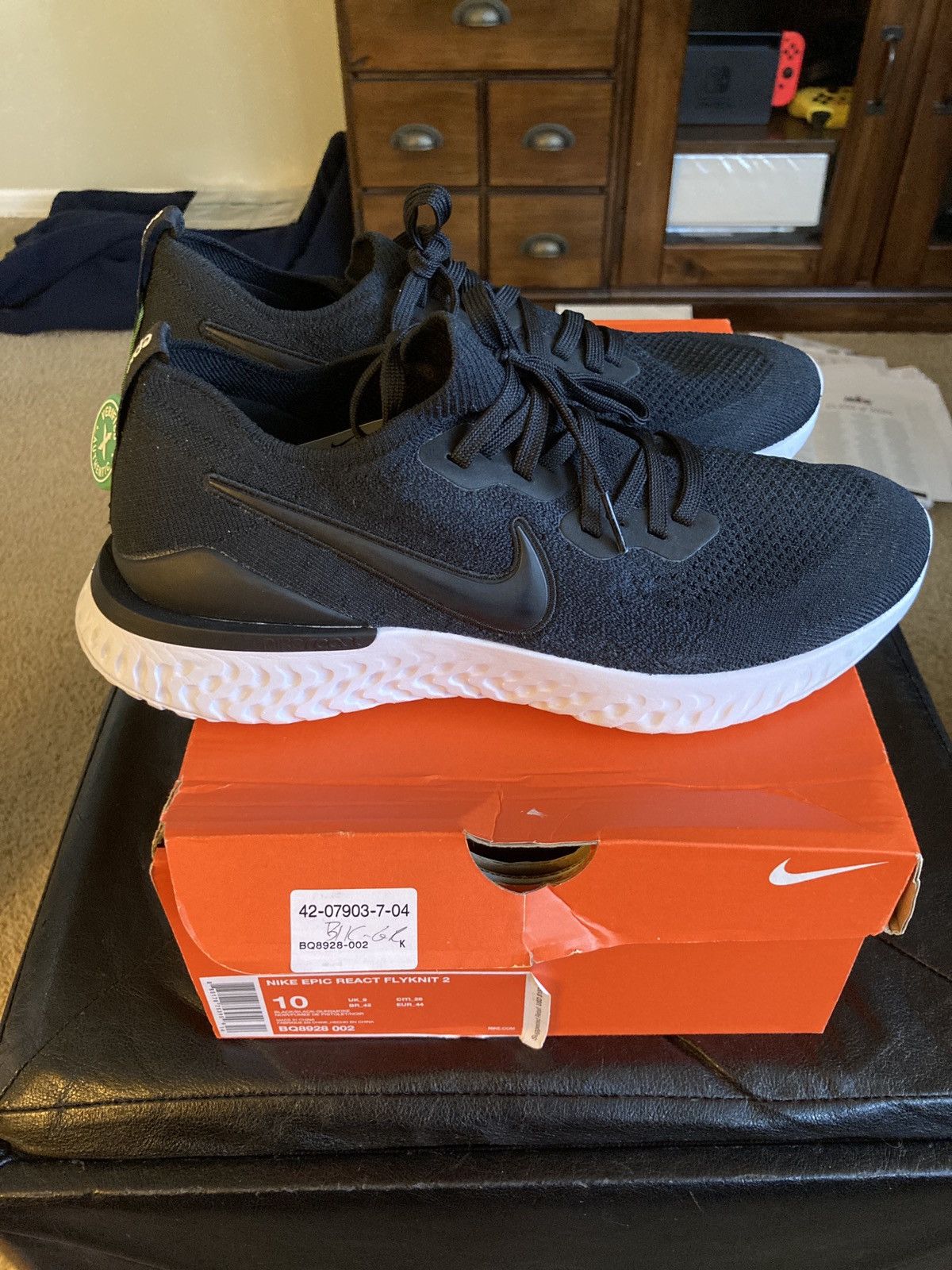 Nike Epic React Flyknit 2 Gunsmoke Size US 10 / EU 43 - 3 Thumbnail