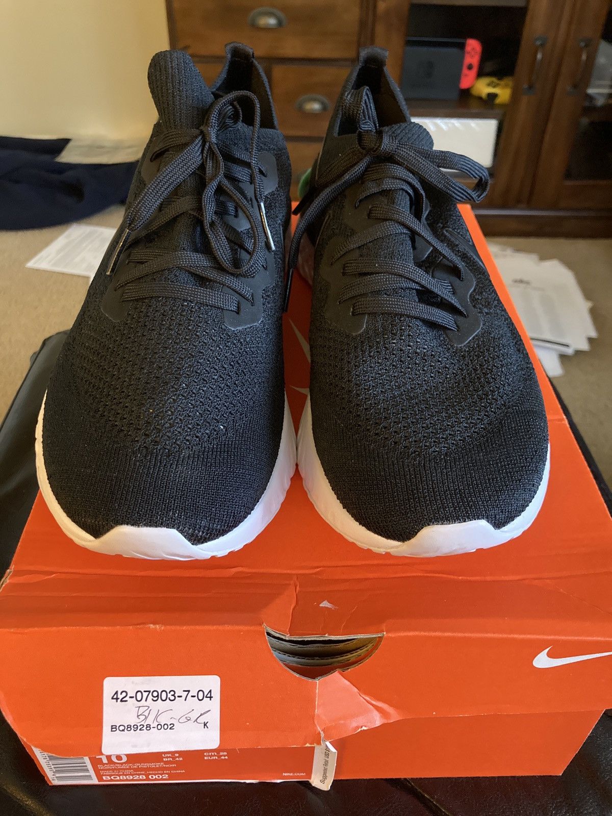Nike Epic React Flyknit 2 Gunsmoke Size US 10 / EU 43 - 5 Thumbnail