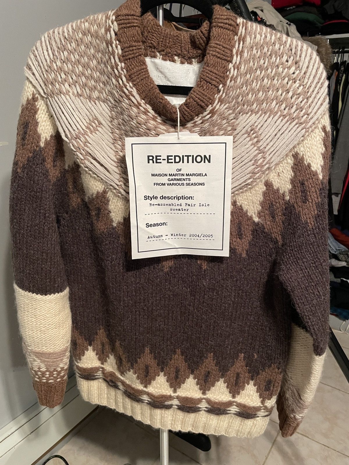 H&M × Maison Margiela H&M Maison Martin Margiela Re-assembled fair isle sweater Size US XS / EU 42 / 0 - 1 Preview