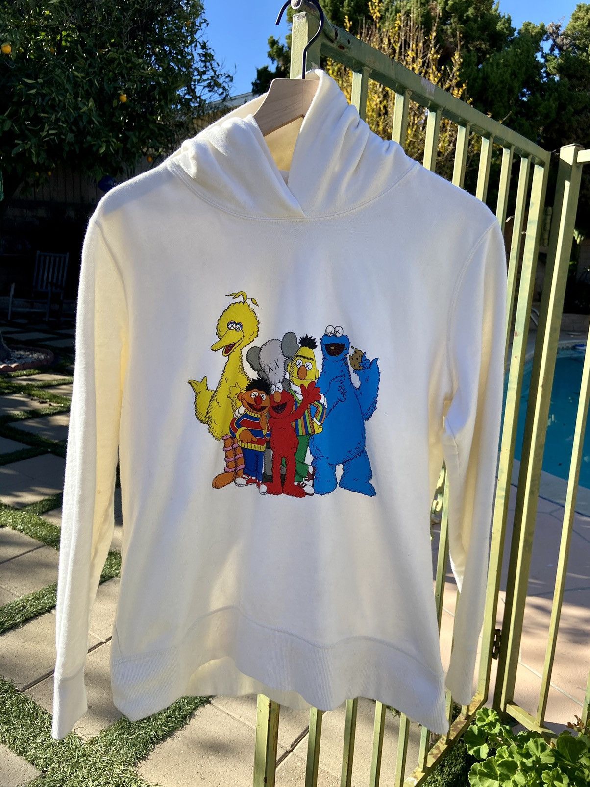 Kaws Uniqlo KAWS X Uniqlo X Sesame St Group 2 Hoodie Grailed