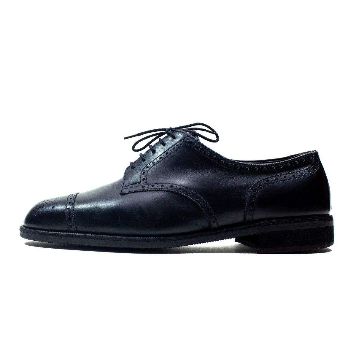 George Cleverley 869$ George Cleverley Cap Toe Wingtip Oxford Black Leather Size US 11 / EU 44 - 4 Thumbnail