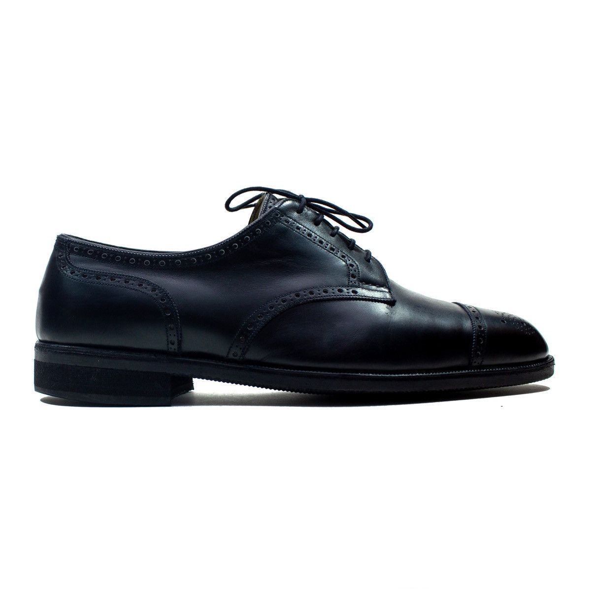 George Cleverley 869$ George Cleverley Cap Toe Wingtip Oxford Black Leather Size US 11 / EU 44 - 3 Thumbnail