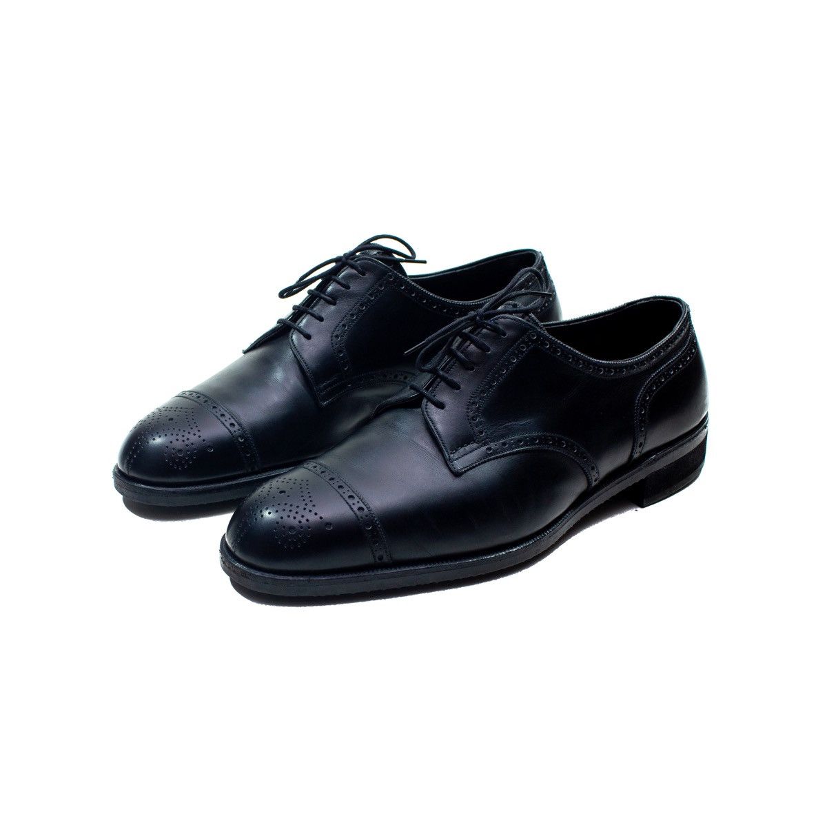George Cleverley 869$ George Cleverley Cap Toe Wingtip Oxford Black Leather Size US 11 / EU 44 - 1 Thumbnail