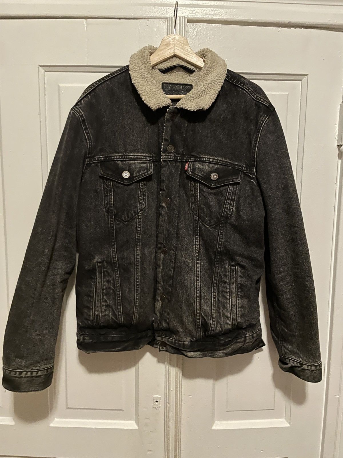 Levi's Vintage Levi’s Sherpa jean jacket black large Size US L / EU 52-54 / 3 - 1 Thumbnail