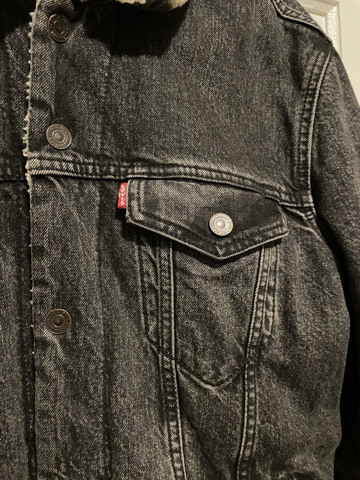 Levi's Vintage Levi’s Sherpa jean jacket black large Size US L / EU 52-54 / 3 - 2 Thumbnail