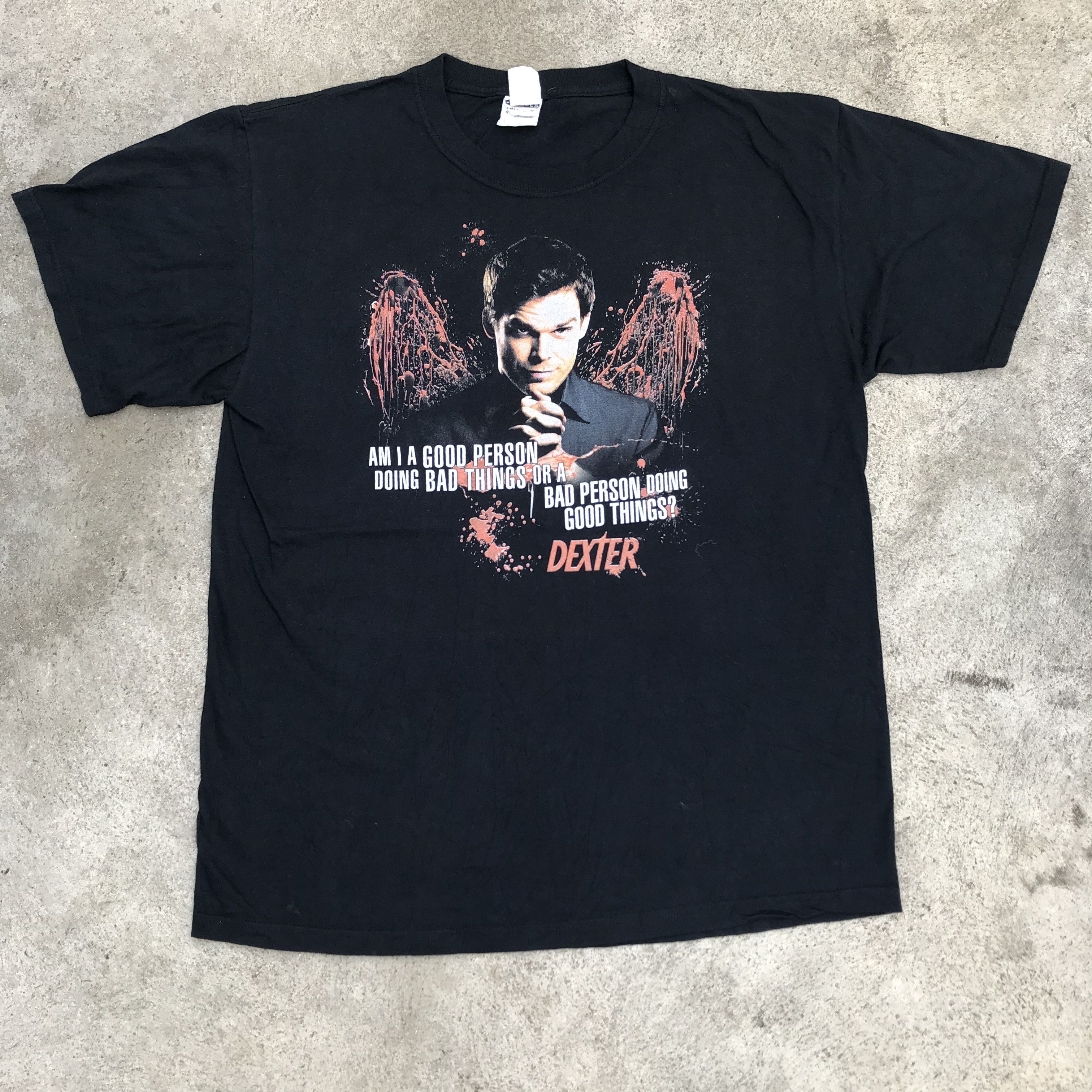 Expert Horror Vintage Y2K Dexter tv series Movie Tee crime drama Size US L / EU 52-54 / 3 - 2 Thumbnail