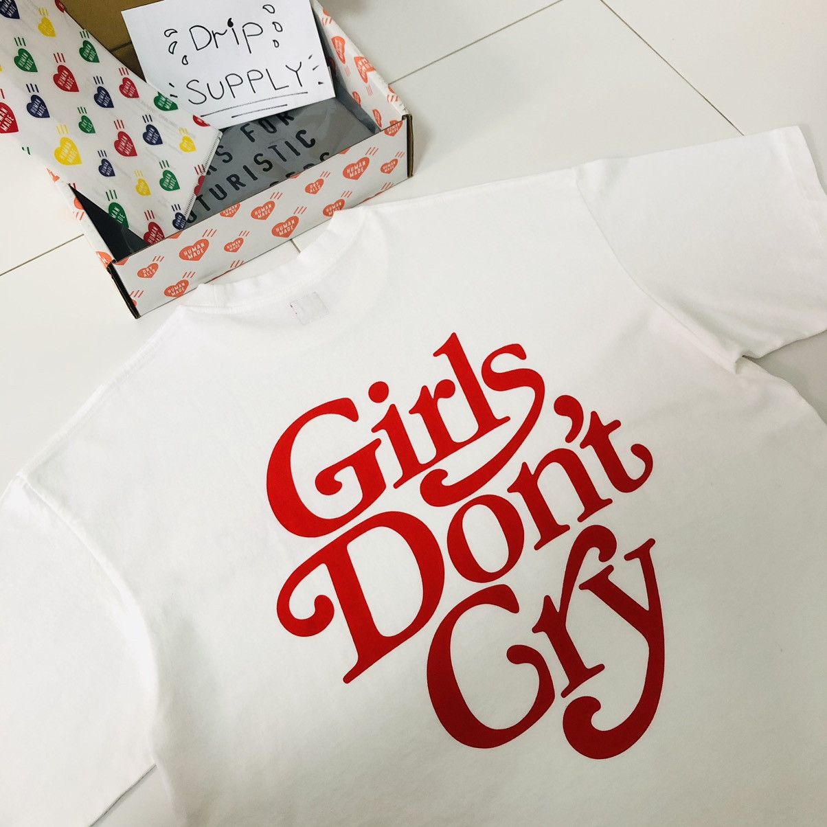 Human Made WTS BNDS Authentic Human made x Girls Don't Cry White Tee |  Grailed