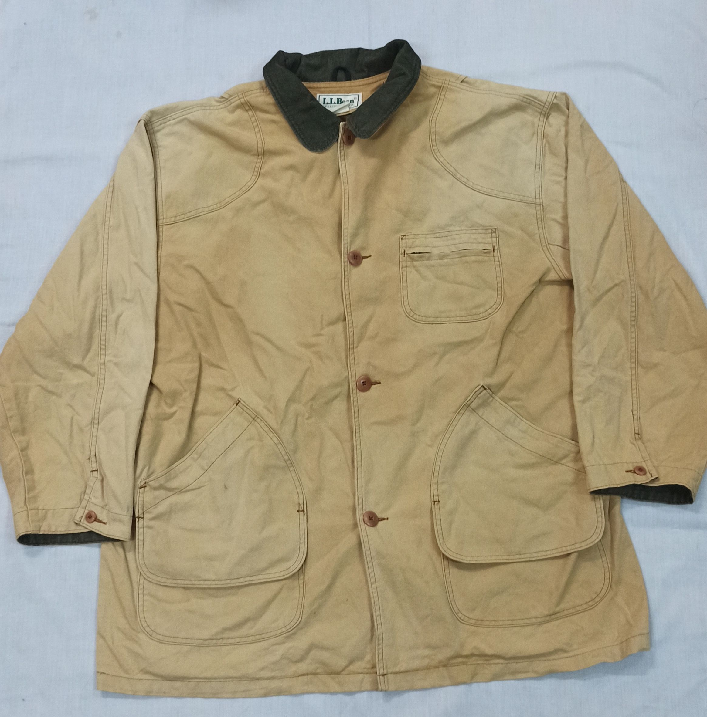 L.L. Bean Vintage LL Bean Made In USA Denim Heavy Jacket Like Jeans Size US XXL / EU 58 / 5 - 1 Thumbnail