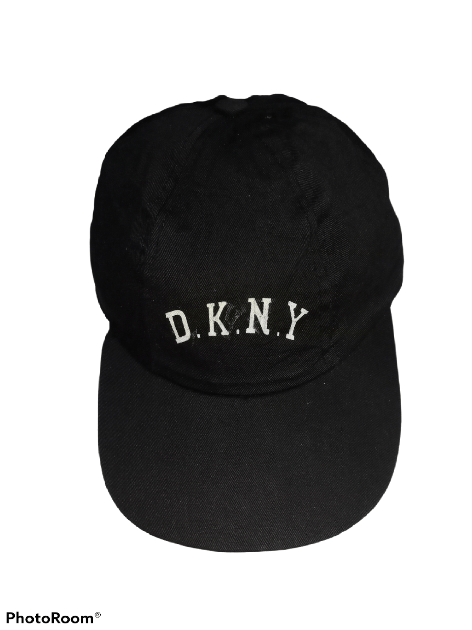 Vintage DKNY Donna Karan Made In Usa Hat Cap Black Big Logo