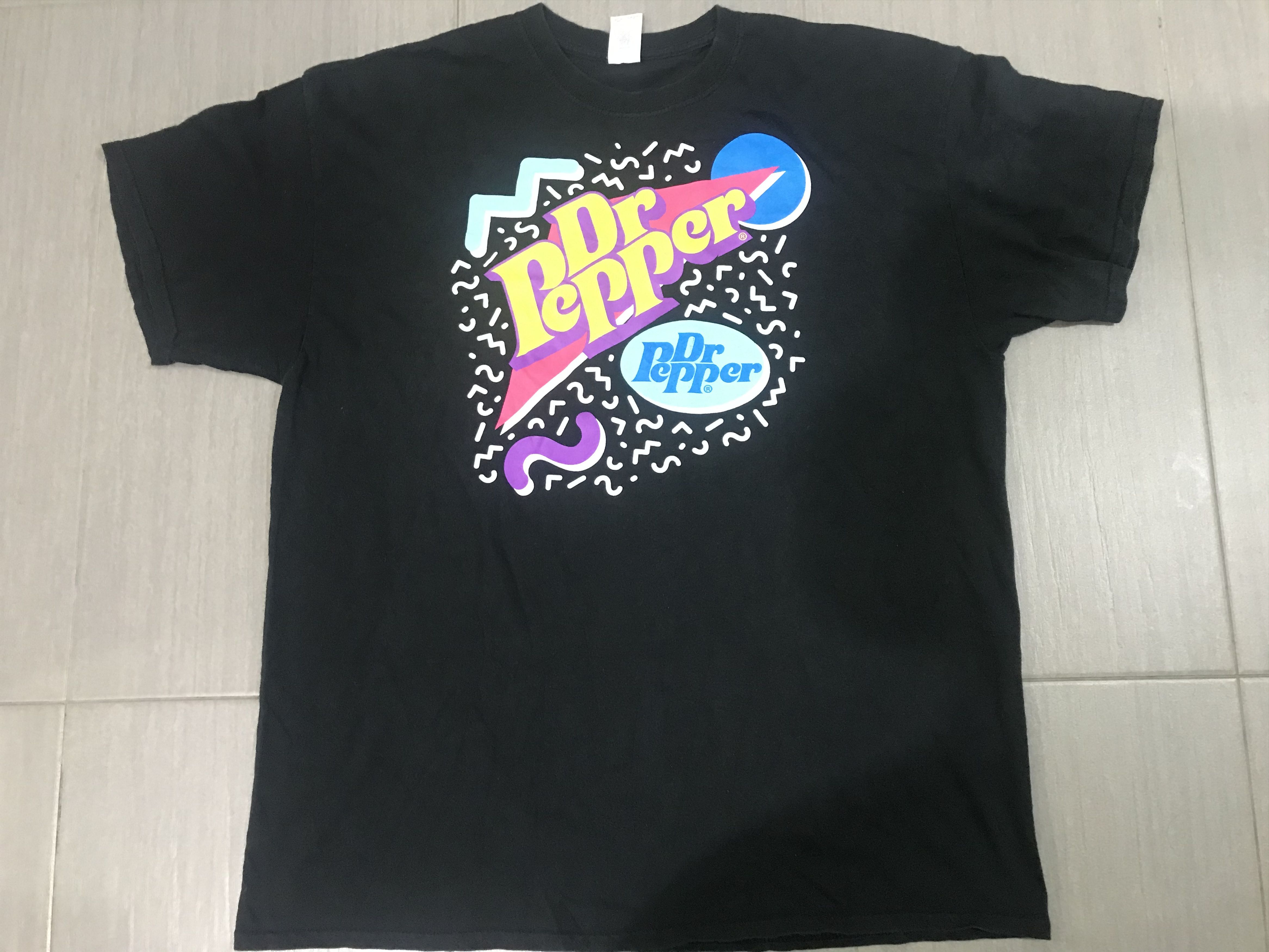 Vintage Dr Pepper Promo Black T-Shirt Size US XL / EU 56 / 4 - 3 Thumbnail