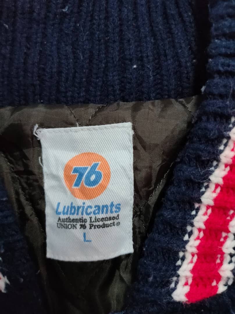 Sports Specialties Vintage 76 Lubricant Knit wool Varsity Jacket Embroidered Size US L / EU 52-54 / 3 - 2 Thumbnail