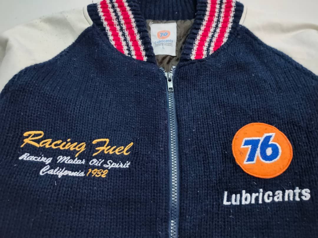 Sports Specialties Vintage 76 Lubricant Knit wool Varsity Jacket Embroidered Size US L / EU 52-54 / 3 - 8 Thumbnail