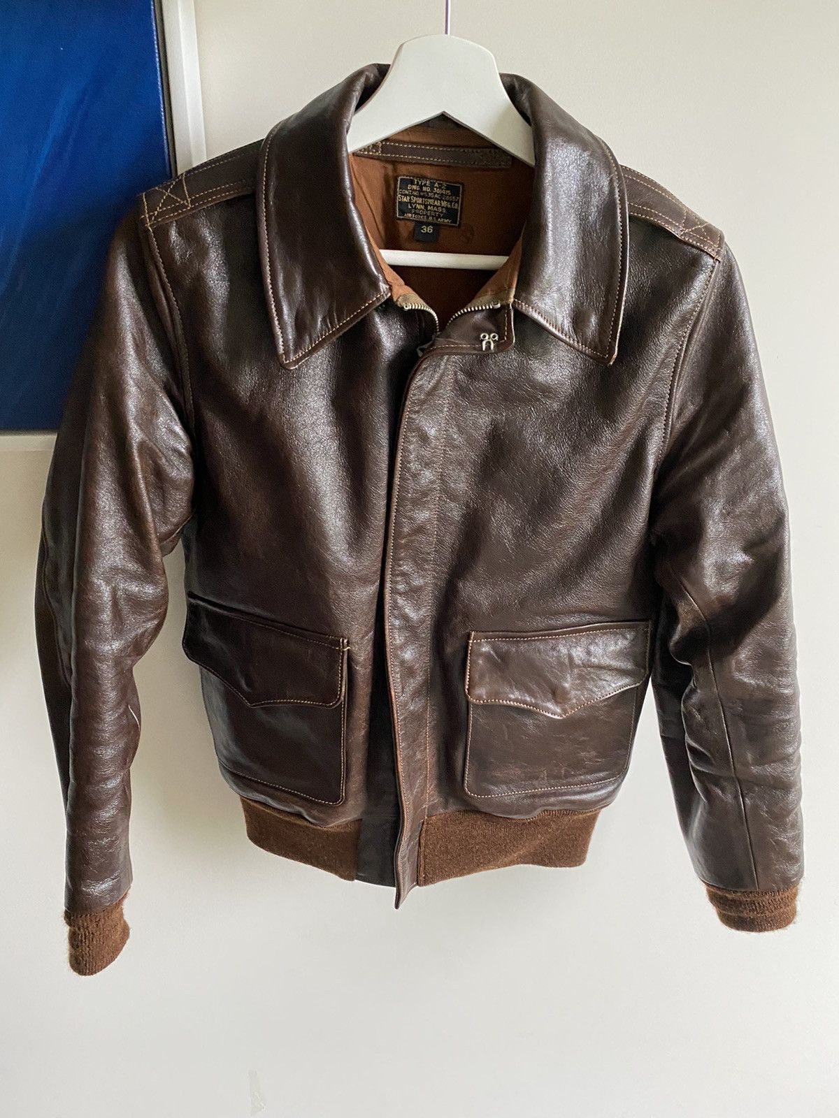 Eastman Leather Eastman horsehide A2 flight jacket Size 36 28557 | Grailed