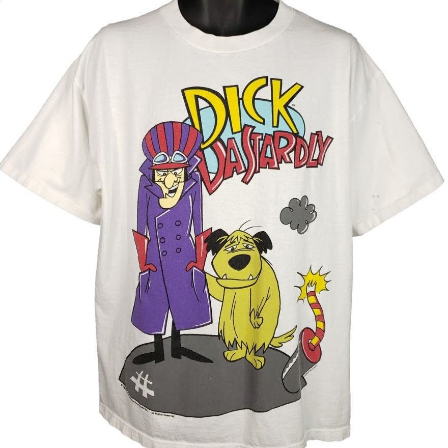 T-Shirt Uomo Muttley 1 And Dick Dastardly - Races Shirt - Linea Classic - 100% Cotone 185 gr/mq Shirt - Linea Classic - 100% Cotone 185 gr/mq (L, Blu