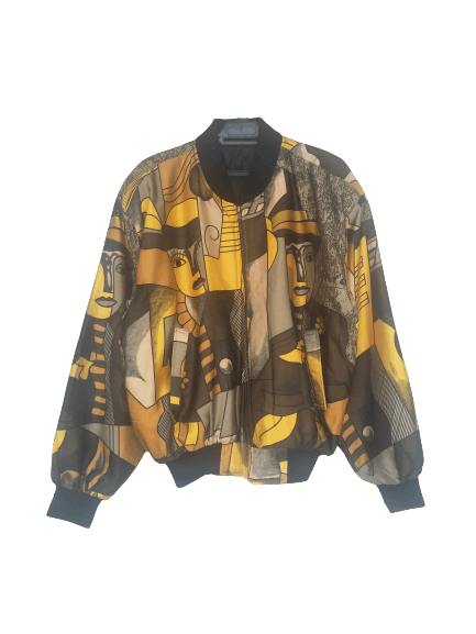 Art Italian Designers Picasso Vintage Pablo Picasso Silk Bomber Jacket Travis Scott Style Grailed