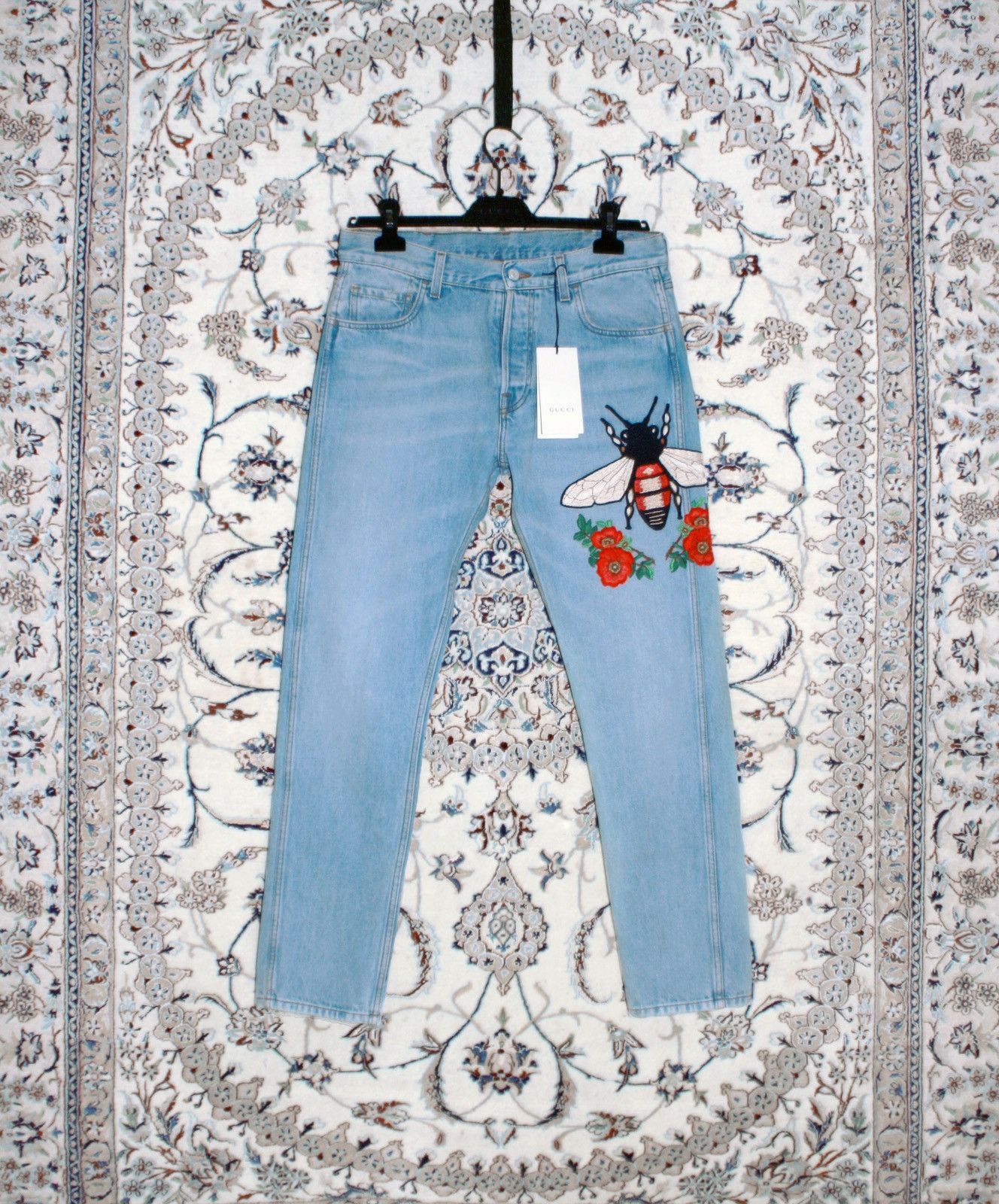 Gucci New Logo Embroidered Jeans by Gucci | Grailed