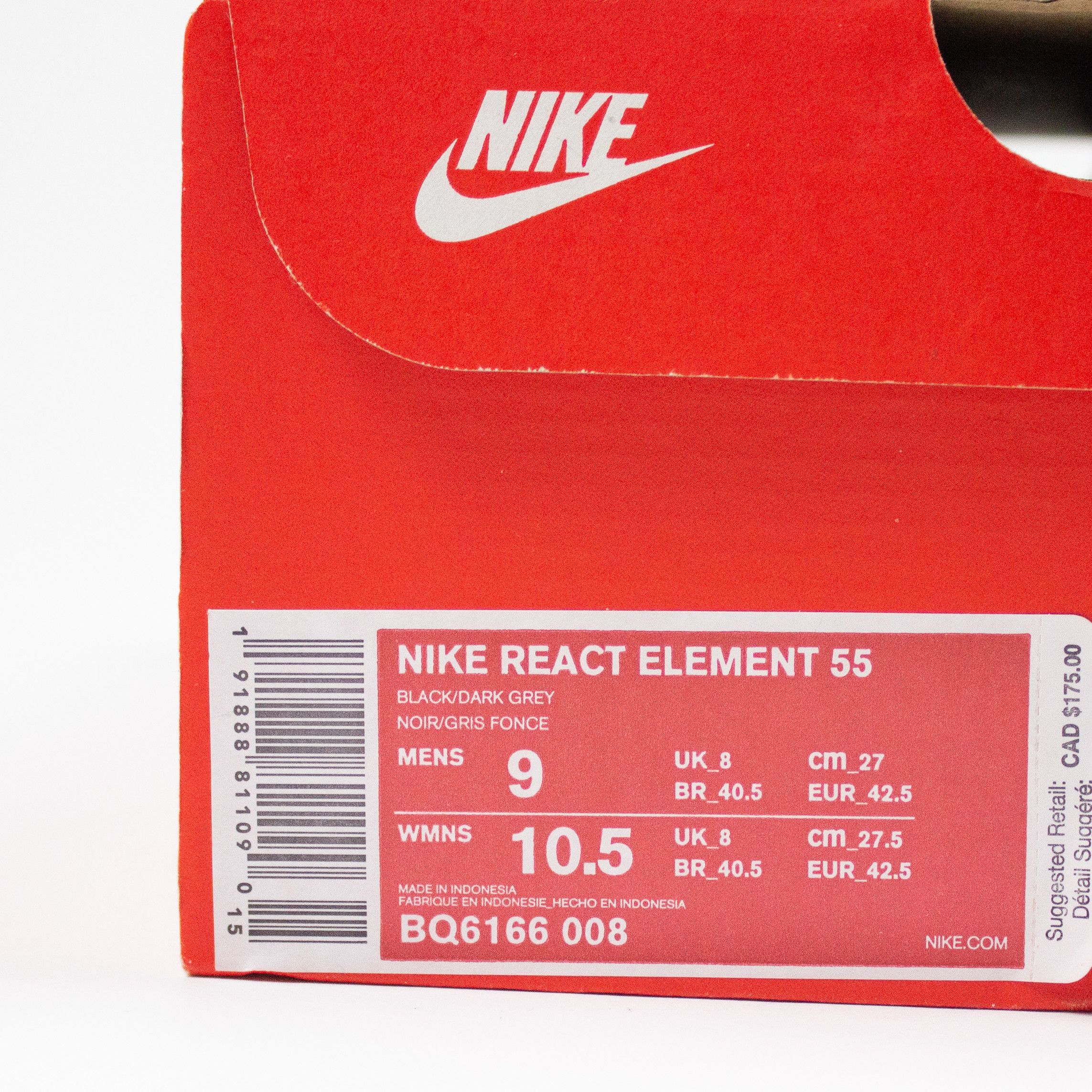Nike Nike React Element 55 Triple Black Size US 9 / EU 42 - 3 Thumbnail