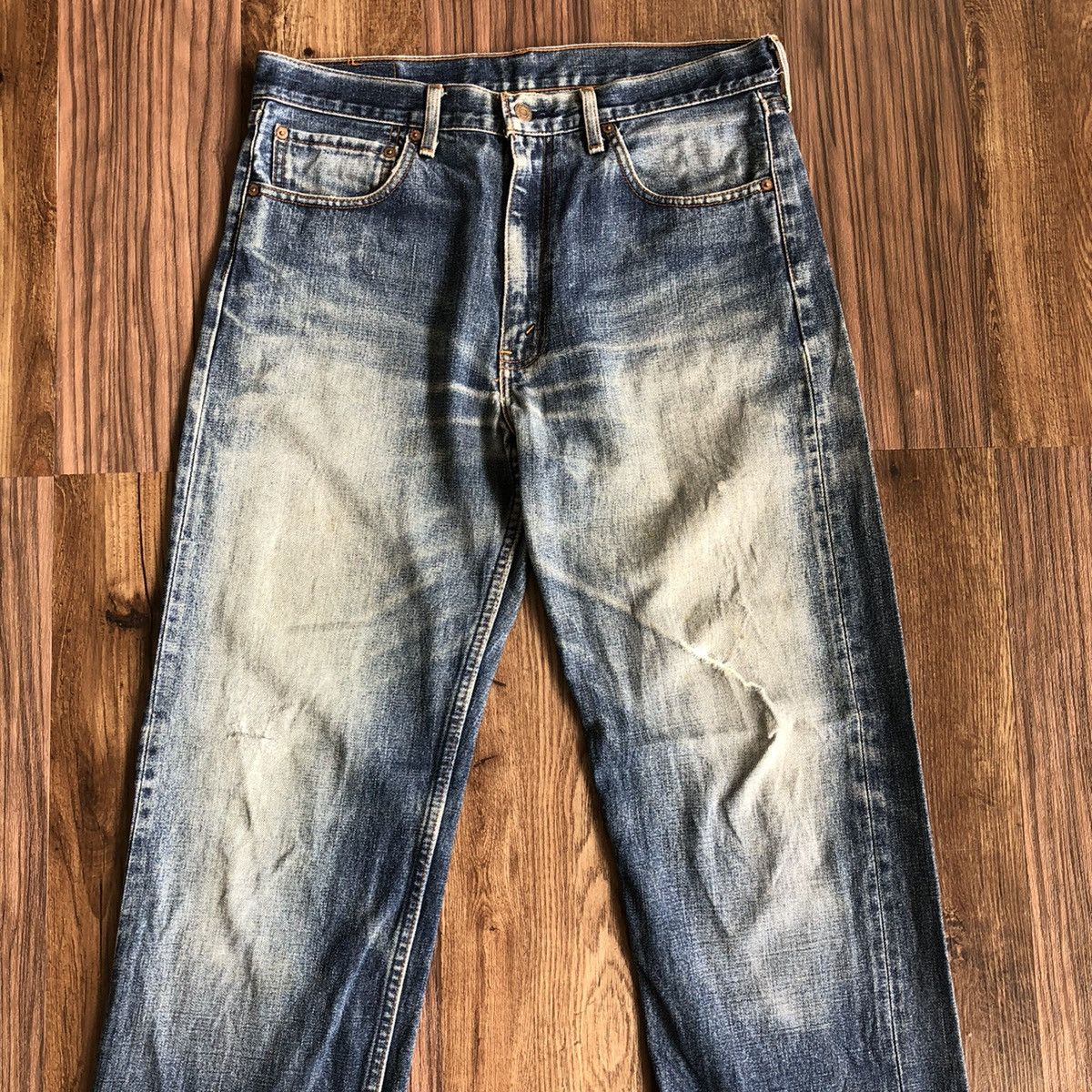 Levi's Vintage Levis 512 Distressed Denim Jeans Size US 34 / EU 50 - 2 Thumbnail