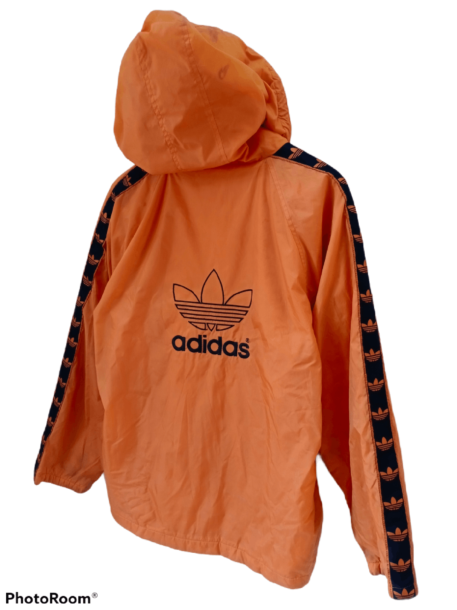 Vintage 80's Adidas Trefoil Big Logo Sweater Jacket Fleece