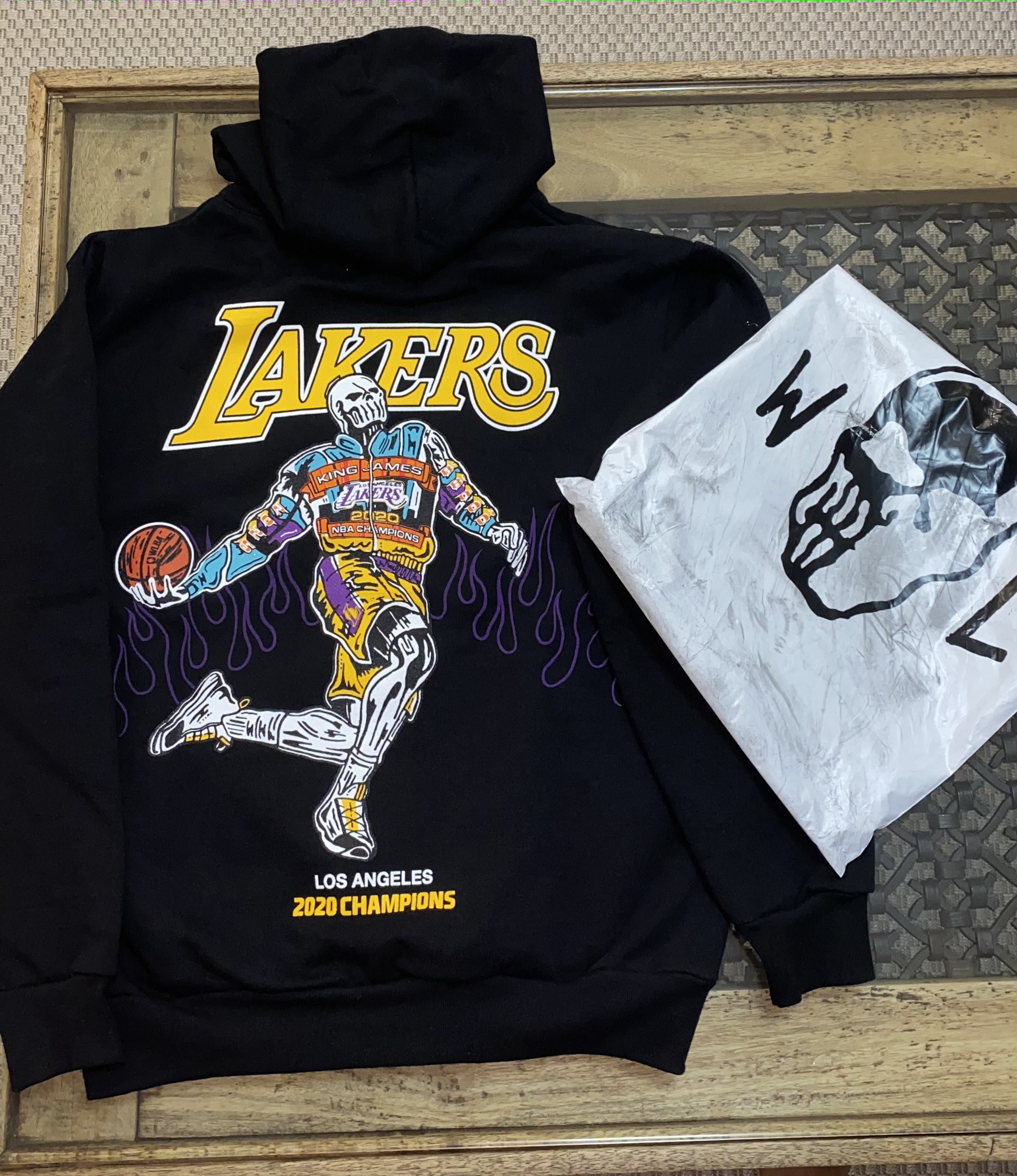 Warren Lotas x NBA Los Angeles Lakers LeBron James Hoodie Sz. L