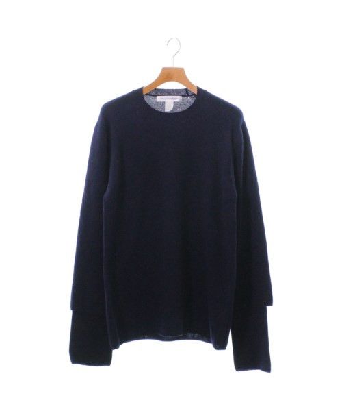 Comme des Garcons Sweater Navy Knitted plain long sleeve | Grailed